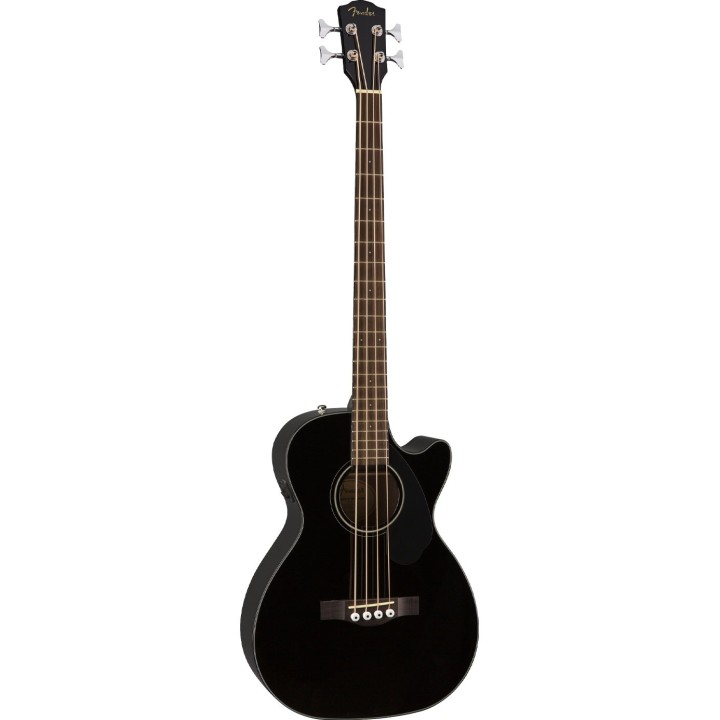 Fender CB-60SCE Bass, Indian Laurel, Black