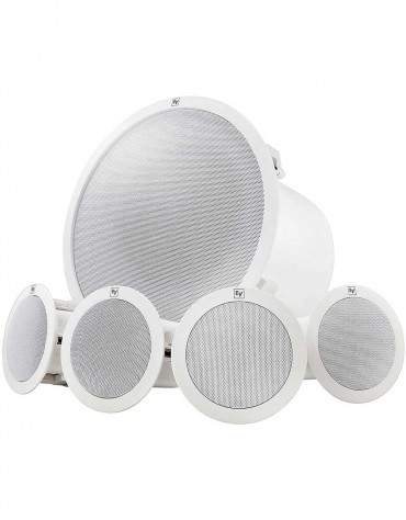 Electro-Voice EVID-C44 Ceiling Mount Speaker System, Subwoofer, 4 Satellite Speakers, White