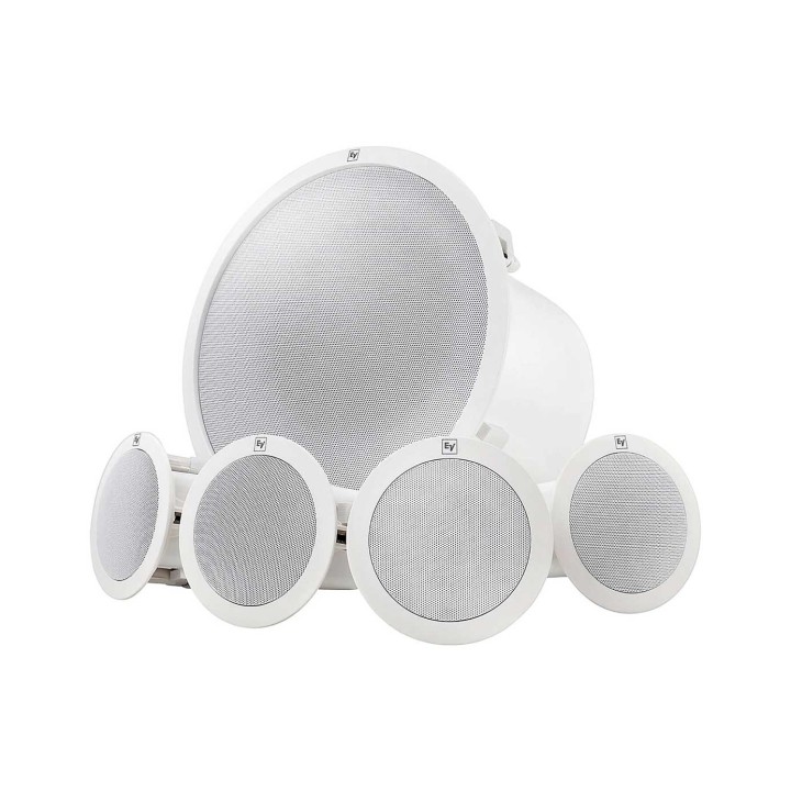 Electro-Voice EVID-C44 Ceiling Mount Speaker System, Subwoofer, 4 Satellite Speakers, White