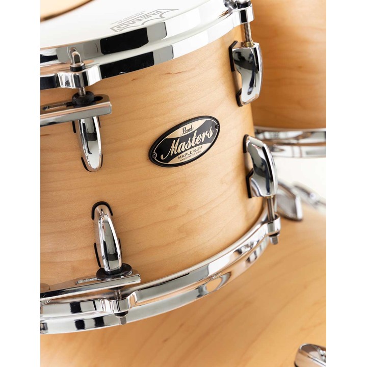 Pearl Masters Maple Gum MMG904XP/C186, 4-Piece Shell Set, Hand Rubbed Natural Maple