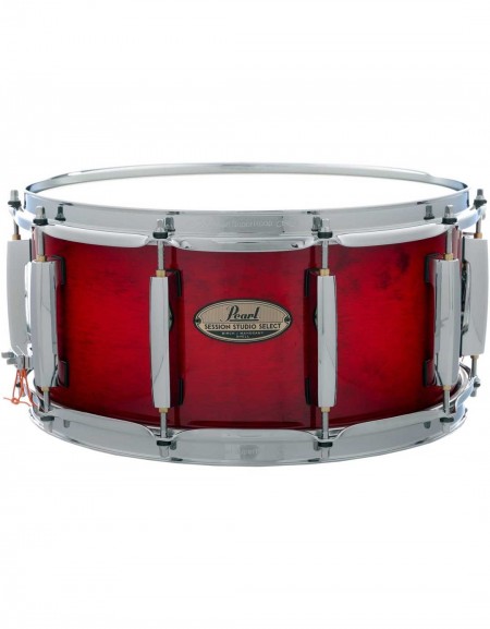 Pearl STS1465S/C315, Session Studio Select 14" x 6.5" Snare Drum, Antique Crimson Burst