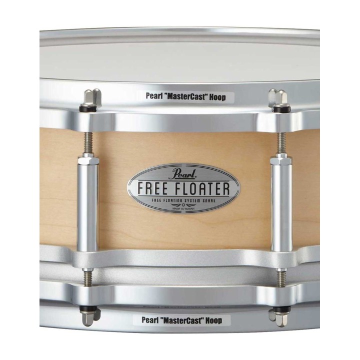 Pearl FTMM1450/321, Free Floating Maple, 14”x5” Snare Drum, Satin Maple