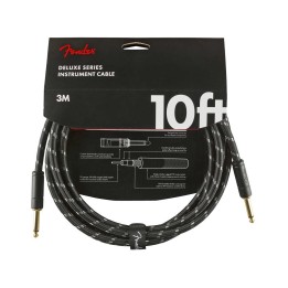 Fender 10ft Deluxe Series Instrument Cable, Black Tweed