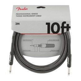 Fender 10ft Professional Series Instrument Cable, Gray Tweed