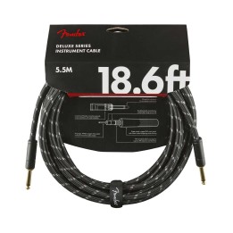 Fender 18.6ft Deluxe Series Instrument Cable, Black Tweed