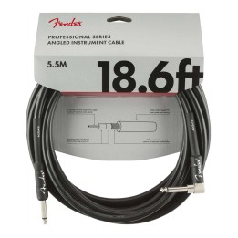 Fender 18.6ft Professional Series Instrument Cable Angle, Black