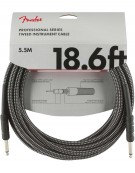 Fender 18.6ft Professional Series Instrument Cable, Gray Tweed