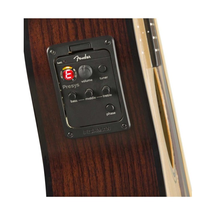 Fender CC-140SCE, Walnut Fingerboard, Natural, Includes Hardshell Case