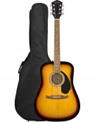 Fender FA-125 Dreadnought, Walnut Fingerboard, Sunburst, Includes Gig Bag