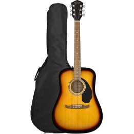 Fender FA-125 Dreadnought, Walnut Fingerboard, Sunburst, Includes Gig Bag