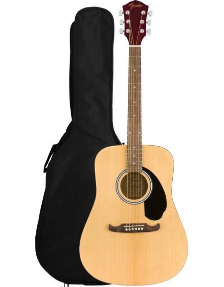 Fender FA-125 Dreadnought, Walnut Fingerboard, Natural, Includes Gig Bag