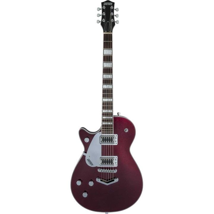 Gretsch G5220LH ELECTROMATIC® JET™ BT SINGLE-CUT WITH V-STOPTAIL, LEFT-HANDED, BLACK WALNUT FINGERBOARD, DARK CHERRY METALLIC