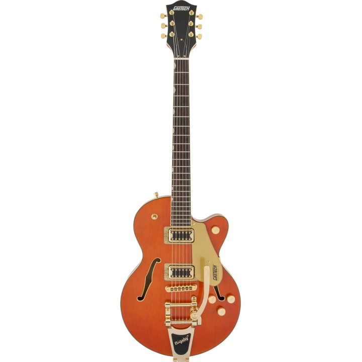 Gretsch G5655TG ELECTROMATIC® CENTER BLOCK JR. SINGLE-CUT WITH BIGSBY® AND GOLD HARDWARE, LAUREL FINGERBOARD, ORANGE STAIN