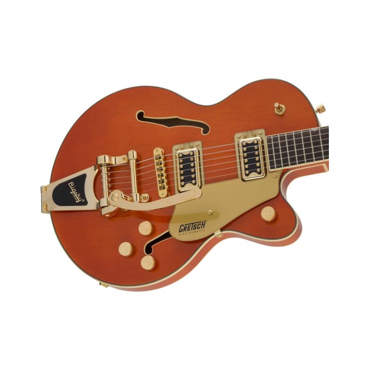 Gretsch G5655TG ELECTROMATIC® CENTER BLOCK JR. SINGLE-CUT WITH BIGSBY® AND GOLD HARDWARE, LAUREL FINGERBOARD, ORANGE STAIN