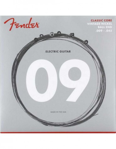 Fender 155L Classic Core Vintage Nickel Ball End Electric Guitar Strings -.009-.042 Light