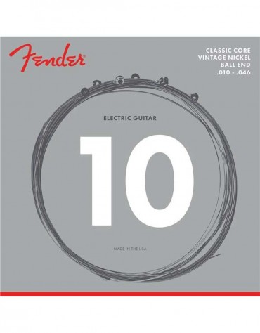 Fender 155R Classic Core Vintage Nickel Ball End Electric Guitar Strings -.010-.046 Regular