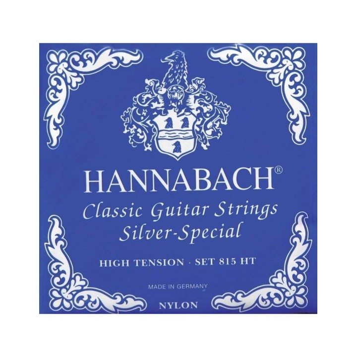 Hannabach 652.537 Classical Guitar Strings Series Set 815 High Tension Silver Special, Sentence high