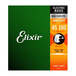 Elixir 14052, Nanoweb Long Scale (.045-.100) Bass Strings