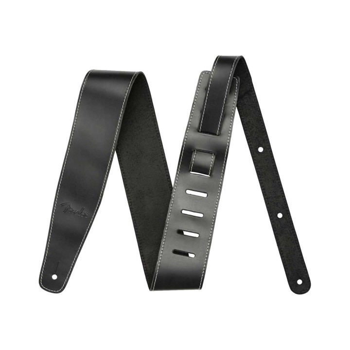 Fender Broken-In Leather Strap, 2.5", Black