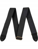 Fender Cotton/Leather Strap, BLK