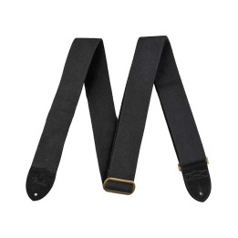 Fender Cotton/Leather Strap, BLK