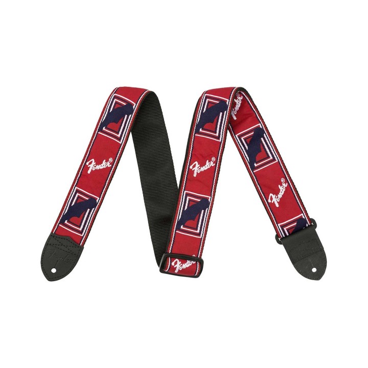 Fender® 2” Monogrammed Straps, Red/White/Blue