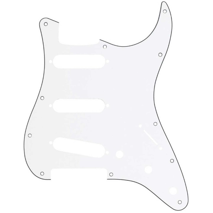 Fender 11-Hole Modern-Style Stratocaster® S/S/S Pickguard, White