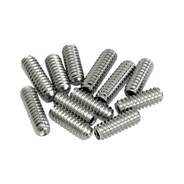 Fender American Vintage Stratocaster®/Telecaster® Bridge Saddle Height Adjustment Screws (12) (Nickel)