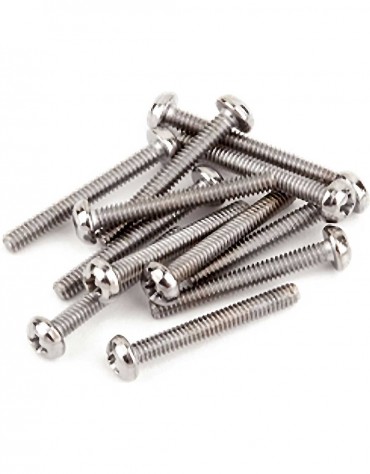 Fender Humbucking Pickup Mounting Screws, Machine 3-48 x 13/16" Philips (12)