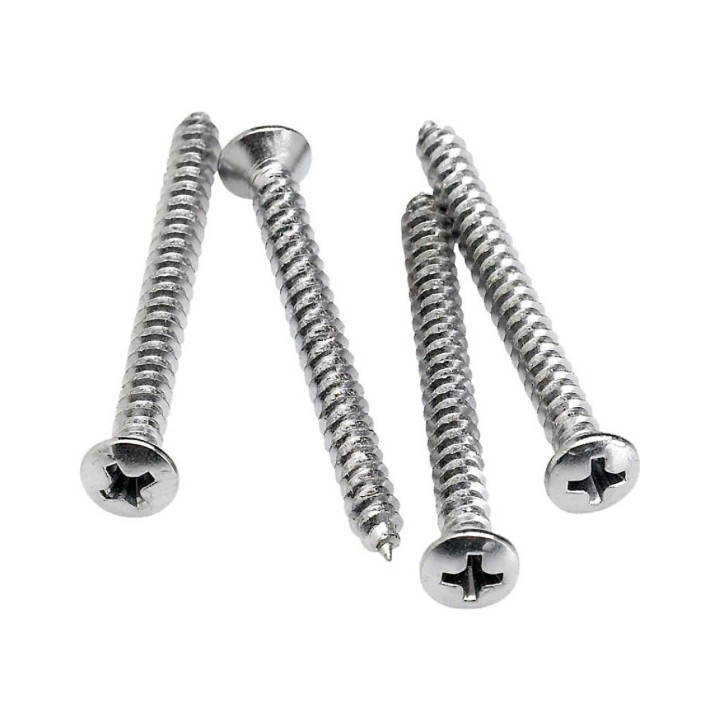 Fender Neck Mounting Screws (4) (Chrome)