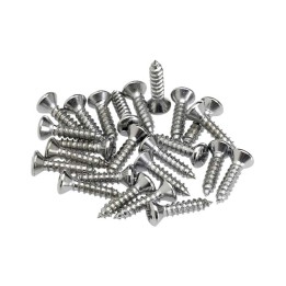Fender Pickguard/Control Plate Mounting Screws (24) (Chrome)