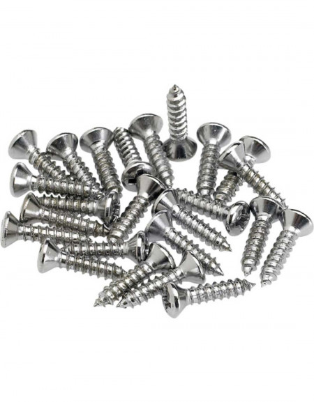 Fender Pickguard/Control Plate Mounting Screws (24) (Chrome)