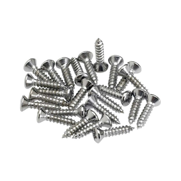 Fender Pickguard/Control Plate Mounting Screws (24) (Chrome)