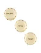 Fender Stratocaster® Knobs, Aged White (Volume, Tone, Tone) (3)