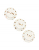 Fender Stratocaster® Knobs, Parchment (Volume, Tone, Tone) (3)