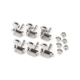 Fender Vintage-Style Locking Guitar Tuning Machines, Nickel (6)