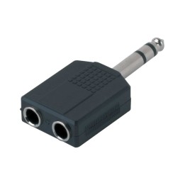 Gewa Adapter 191.617, 2x 6.3 mm stereo jack - 1x 6.3 mm stereo jack