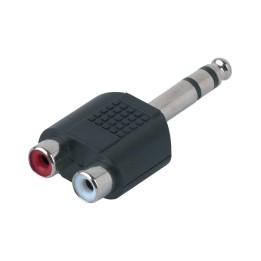 Gewa Adapter 191.620, 2x RCA jack - 1x 6.3 mm stereo jack