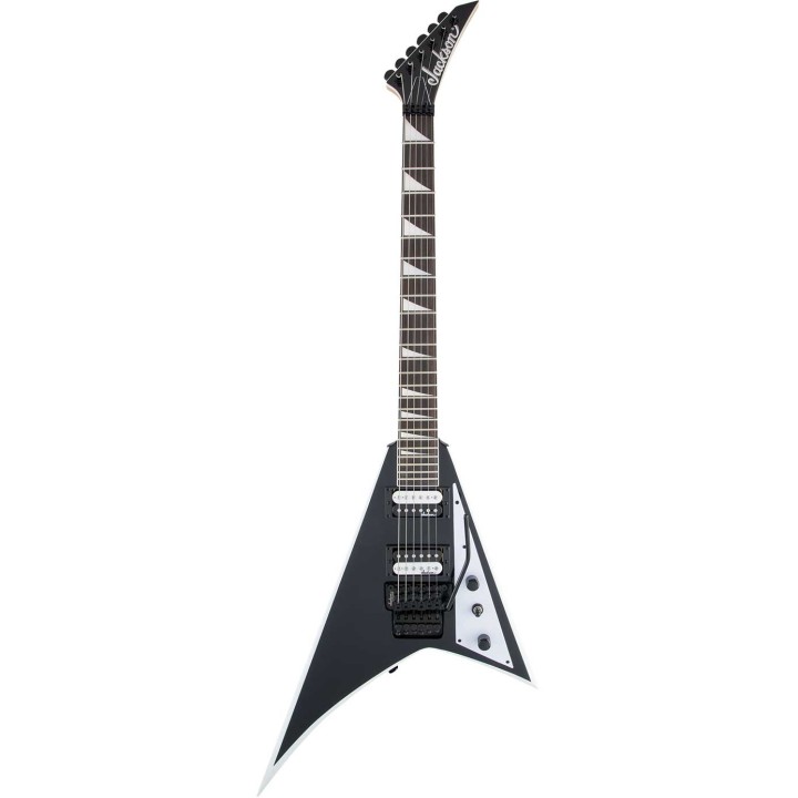 Jackson JS SERIES RHOADS JS32, AMARANTH FINGERBOARD, BLACK WITH WHITE BEVELS