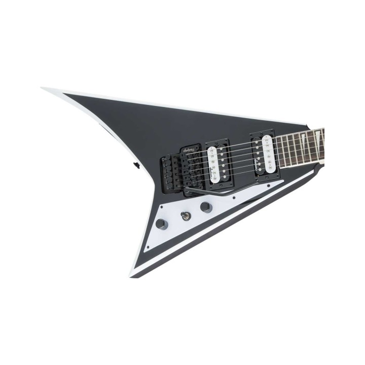 Jackson JS SERIES RHOADS JS32, AMARANTH FINGERBOARD, BLACK WITH WHITE BEVELS
