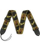 Fender® 2” Monogrammed Straps, Black/Yellow/Brown