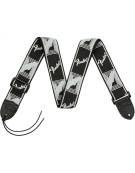 Fender® 2” Monogrammed Straps, Black/Light Grey/Dark Grey