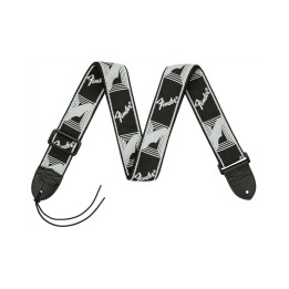 Fender® 2” Monogrammed Straps, Black/Light Grey/Dark Grey