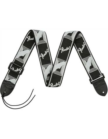 Fender® 2” Monogrammed Straps, Black/Light Grey/Dark Grey