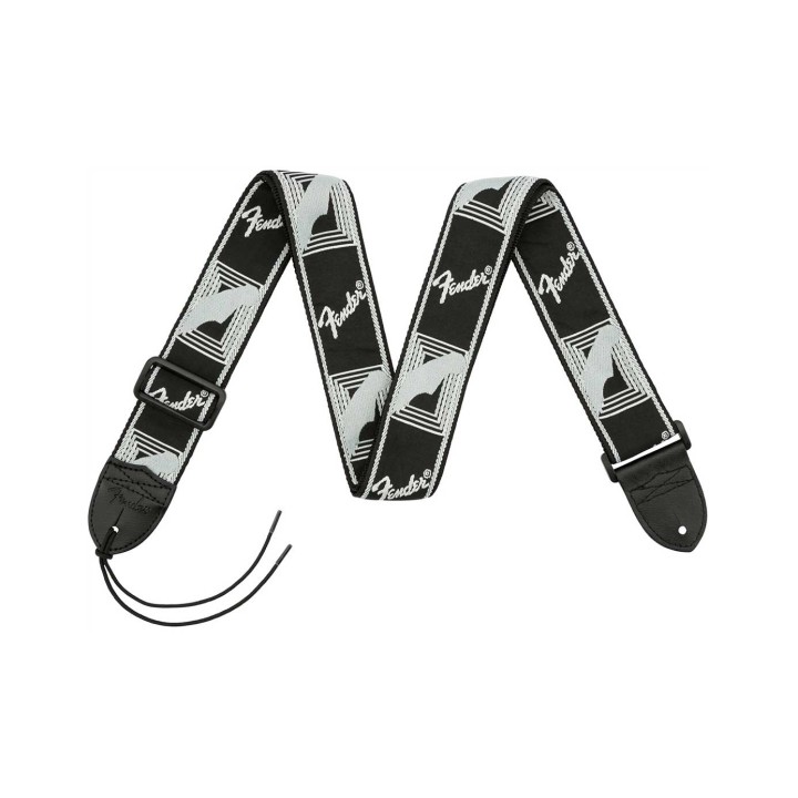 Fender® 2” Monogrammed Straps, Black/Light Grey/Dark Grey