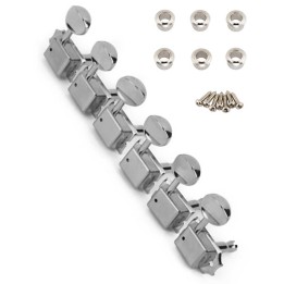 Fender Vintage-Style Strat®/Tele® Tuners with Bushings, Chrome (6)