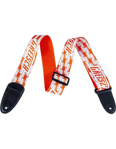 Gretsch Double Penguin Strap, Orange / White