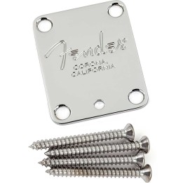 Fender  4-Bolt American Series Guitar Neck Plate with "Fender Corona" Stamp
