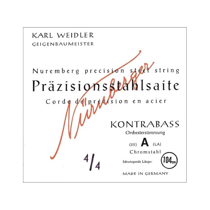 NÜRNBERGER 643.208, 4/4 STRING DOUBLE BASS PRECISION ORCHESTRAL TUNING