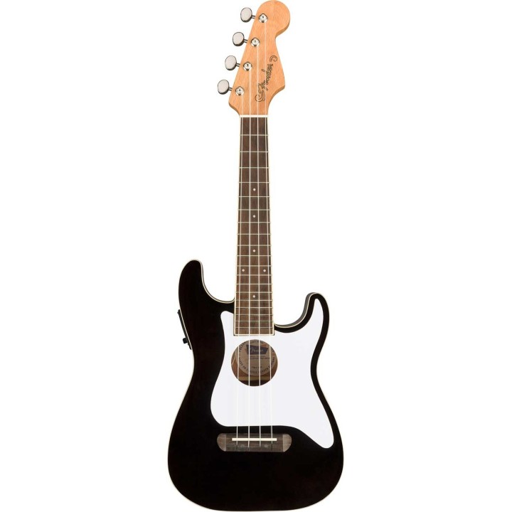 Fender Fullerton Strat® Uke, Concert, Walnut Fingerboard, Black